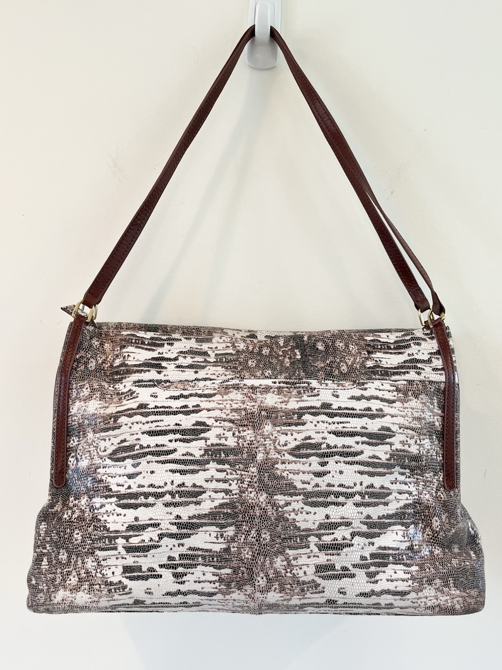 Hobo Bantam Lizard Print Satchel - Picture 1 of 11